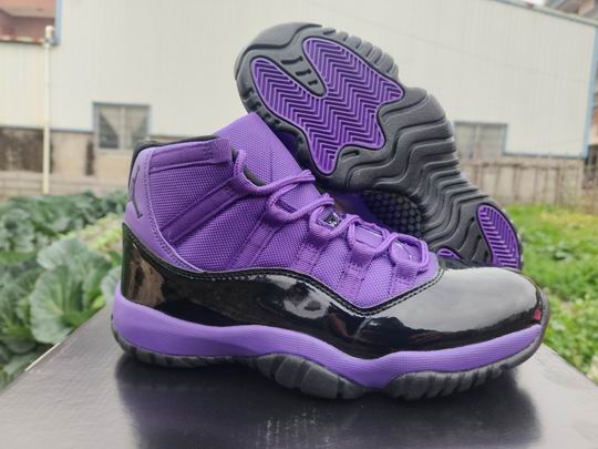 Wholesale Air Jordan 11 Black Purple Men's Basketball Shoes-88